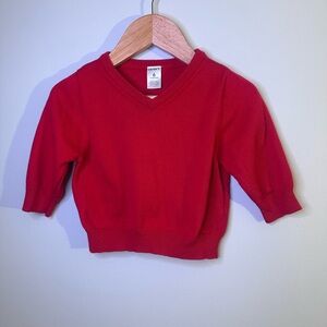 Carter's Bright Red V-Neck Sweater (6m)